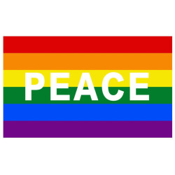 Generique Drapeau Rainbow Peace 60 x 90cm